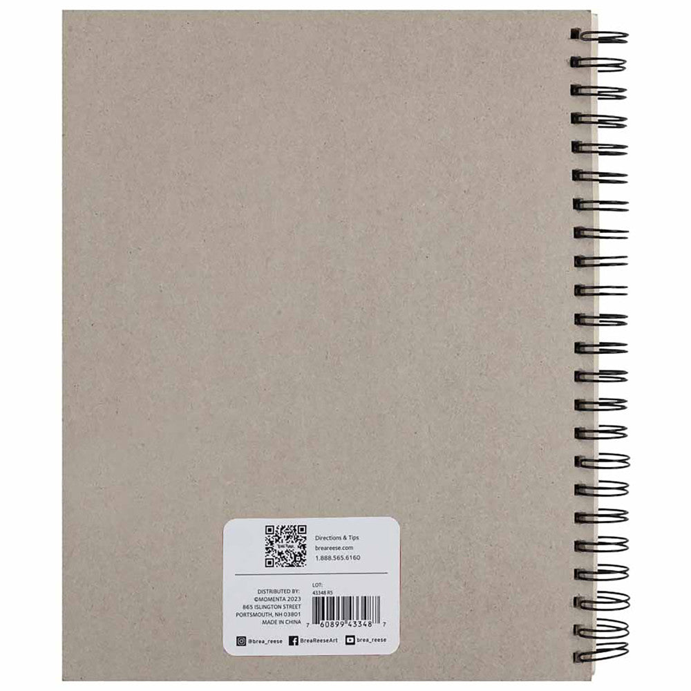 Brea Reese Spiral Bound Sketch Pad - 9x12 Inch, 80 Sheets of 60 lb Acid Free Paper for Drawing, Sketching & Art Projects - Perfect for Artists, Students & Creative Professionals