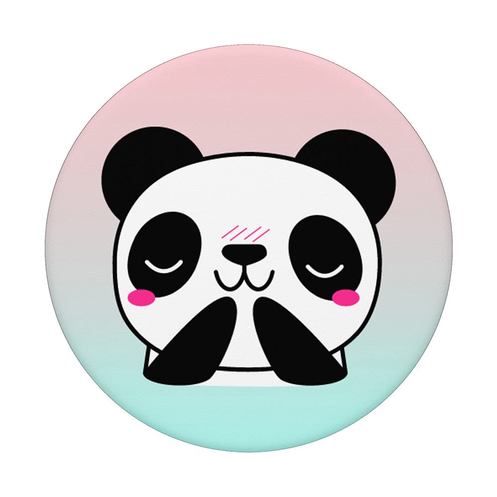 Cute Panda PopGrip - Swappable Phone Grip & Stand for Girls - Adorable Cartoon Panda Design - Perfect Gift for Kids, Teens & Panda Lovers - Great for Phones, Tablets & Daily Use