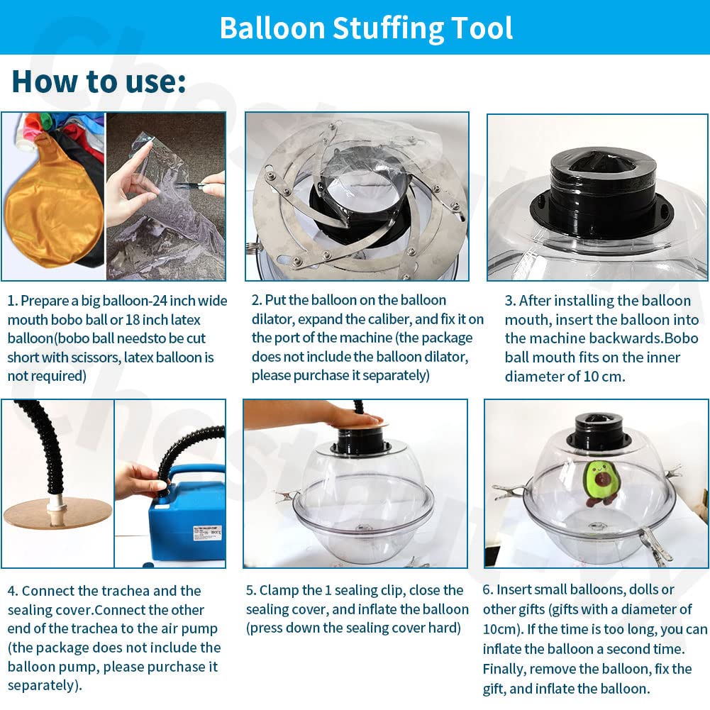 **Balloon Stuffing Machine Kit - Professional Balloon Stuffer Tool for Wrapping Gifts & Party Decorations | Perfect for Birthdays, Weddings & Baby Showers**