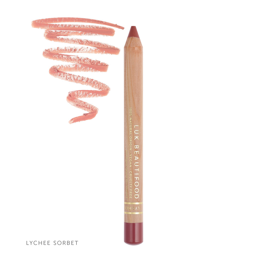 Natural Lipstick Crayon in Lychee Sorbet - Vegan, Long-Lasting Lip Color with Moisturizing Formula | Perfect for Everyday Wear, Date Night & Special Occasions