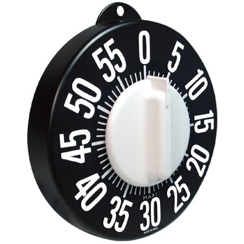 Tactile Long Ring Low Vision Timer - Black Dial for Visually Impaired | Easy-to-Use Kitchen Timer, Study Aid & Medication Reminder for Seniors & Low Vision Users