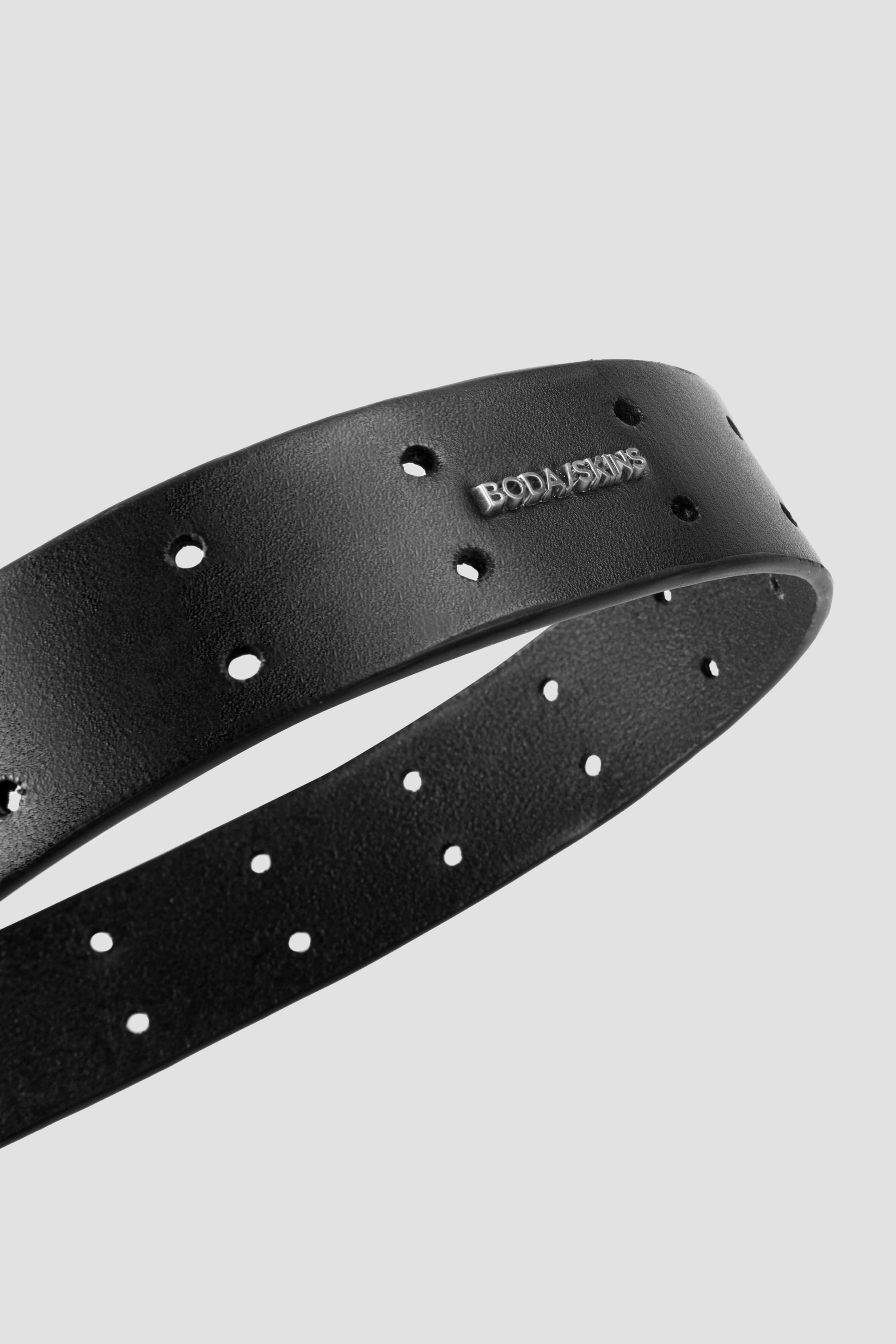 High-Quality Punched Saddle Pin Belt for Men - Genuine Leather Western Style Cowboy Belt with Decorative Studs - Perfect for Rodeo, Country Music Festivals & Western Fashion Outfits