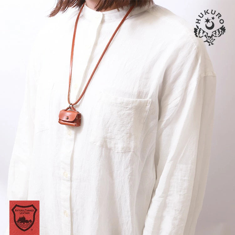 Handmade Japanese Tochigi Leather Mini Bag Pendant Necklace - Elegant Accessory for Women, Gift for Her, Fashion Jewelry for Daily Wear & Special Occasions