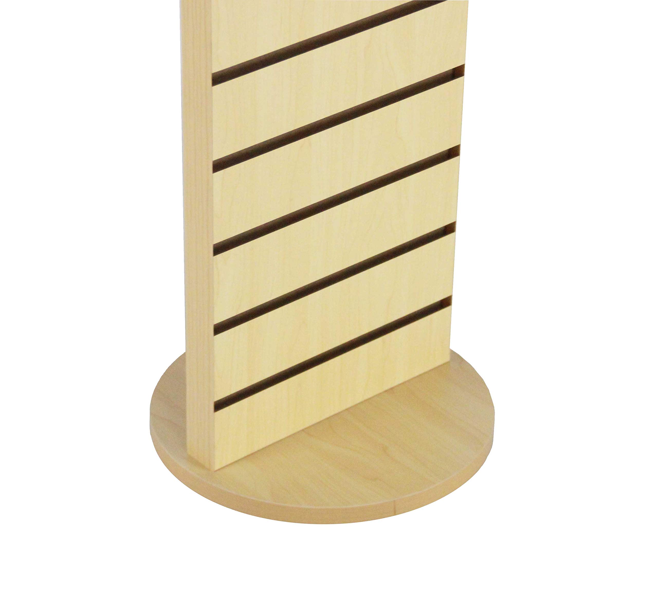 FixtureDisplays® 2-Sided Slatwall Counter Spinner - Premium Maple Wood Display Rack for Jewelry, Watches, Gifts & Retail Merchandise (Model 15592-2D) - Perfect for Boutique Stores, Trade Shows & Retail Displays