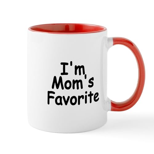 White/Red Inside - Im Moms Favorite Mugs