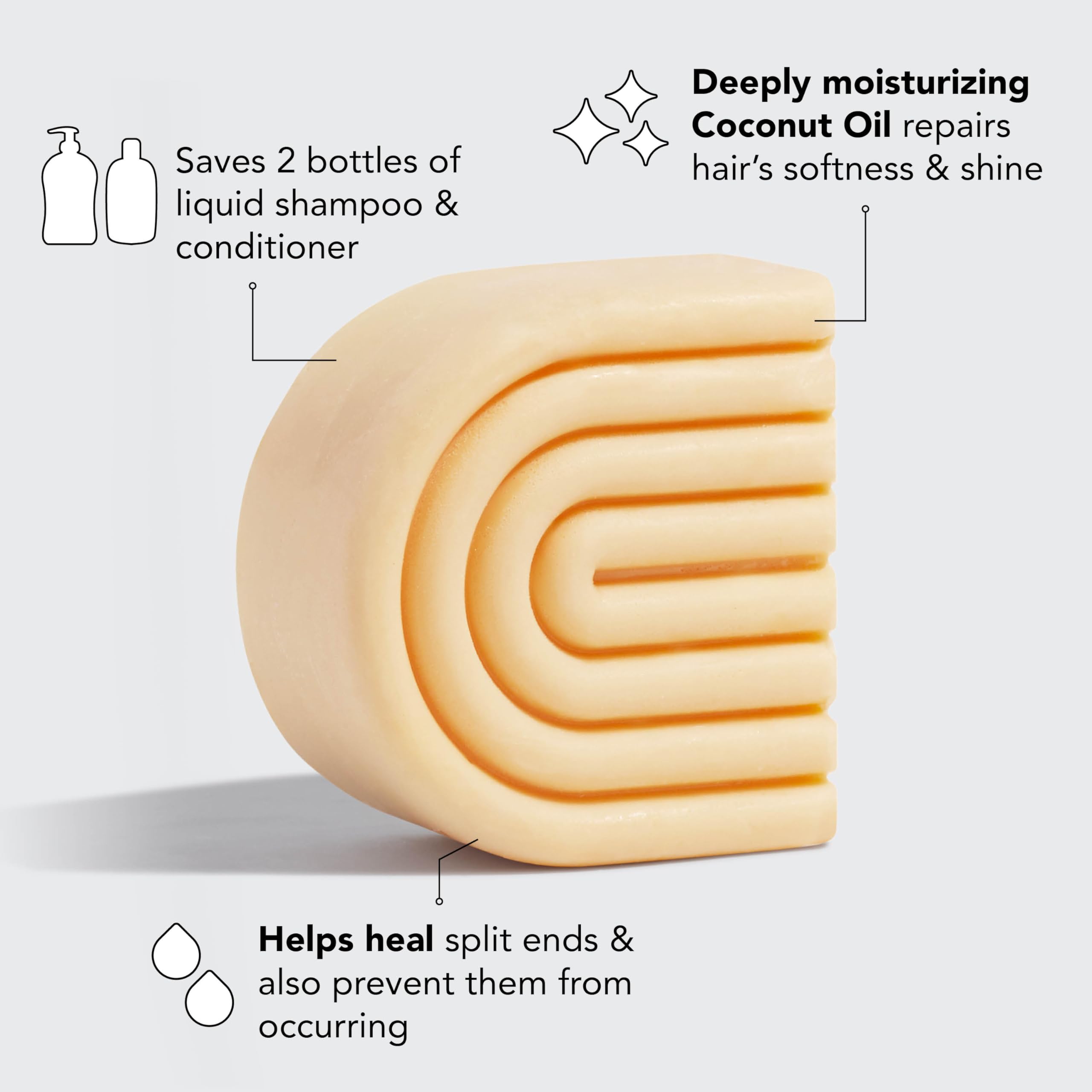 Organic Coconut Oil Conditioner Bar & Detoxifying Charcoal Body Wash Bar Set - Natural Hair and Skin Care for Dry Scalp & Acne - Eco-Friendly Travel Toiletries for Camping & Gym