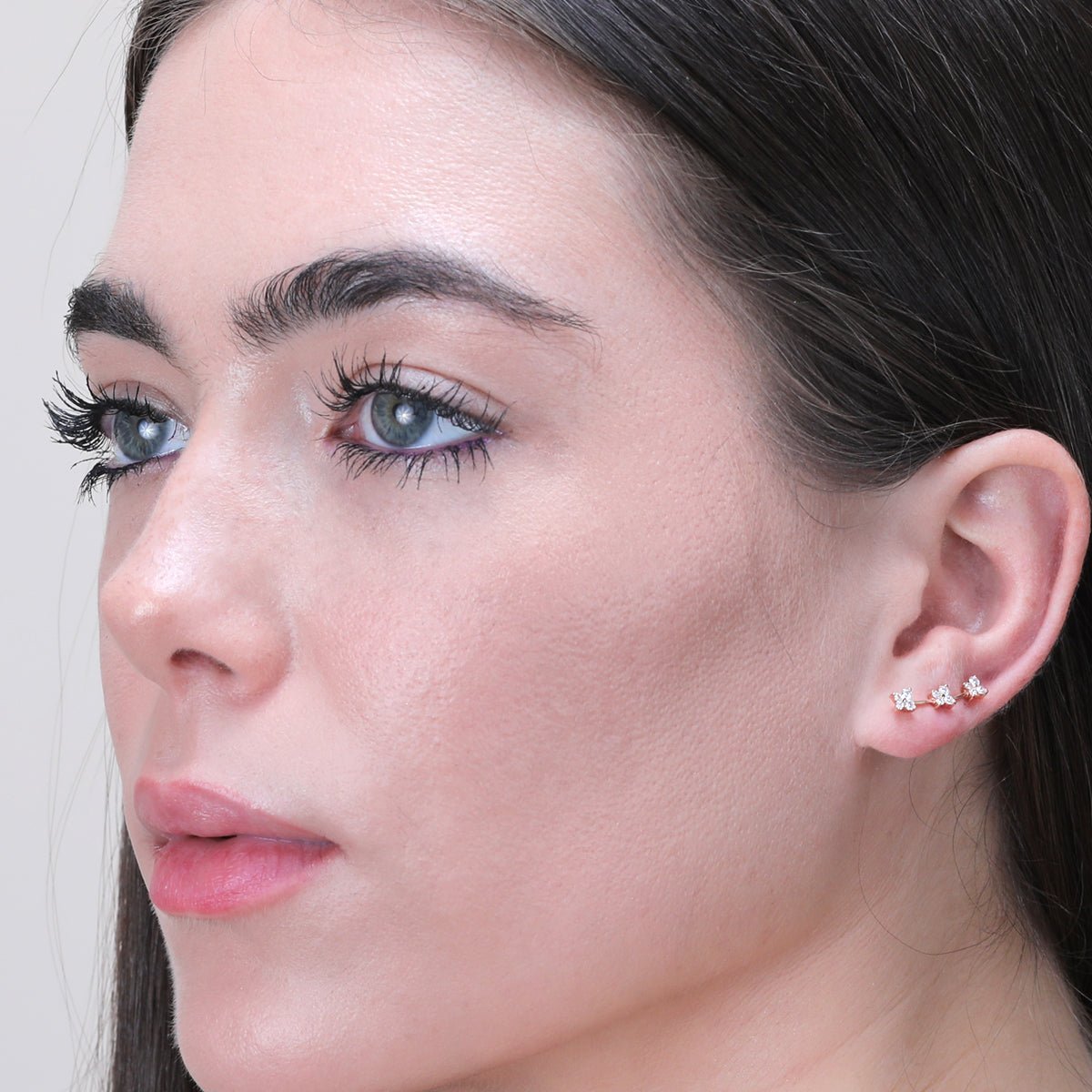 18k Yellow Gold Half Carat Diamond Butterfly Ear Climber Earrings - Elegant Dangle Earrings for Women, Perfect for Weddings, Parties & Special Occasions