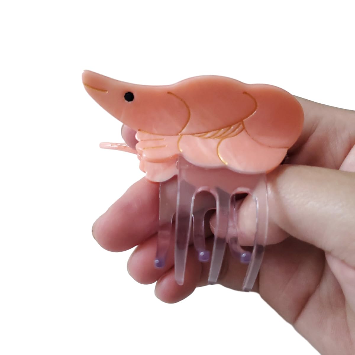 Shrimp Claw Hair Clip - Acetate Hair Clips for Women - Small Hair Claw Clips for Fine Hair - Perfect for Ponytails, Buns & Everyday Hairstyles