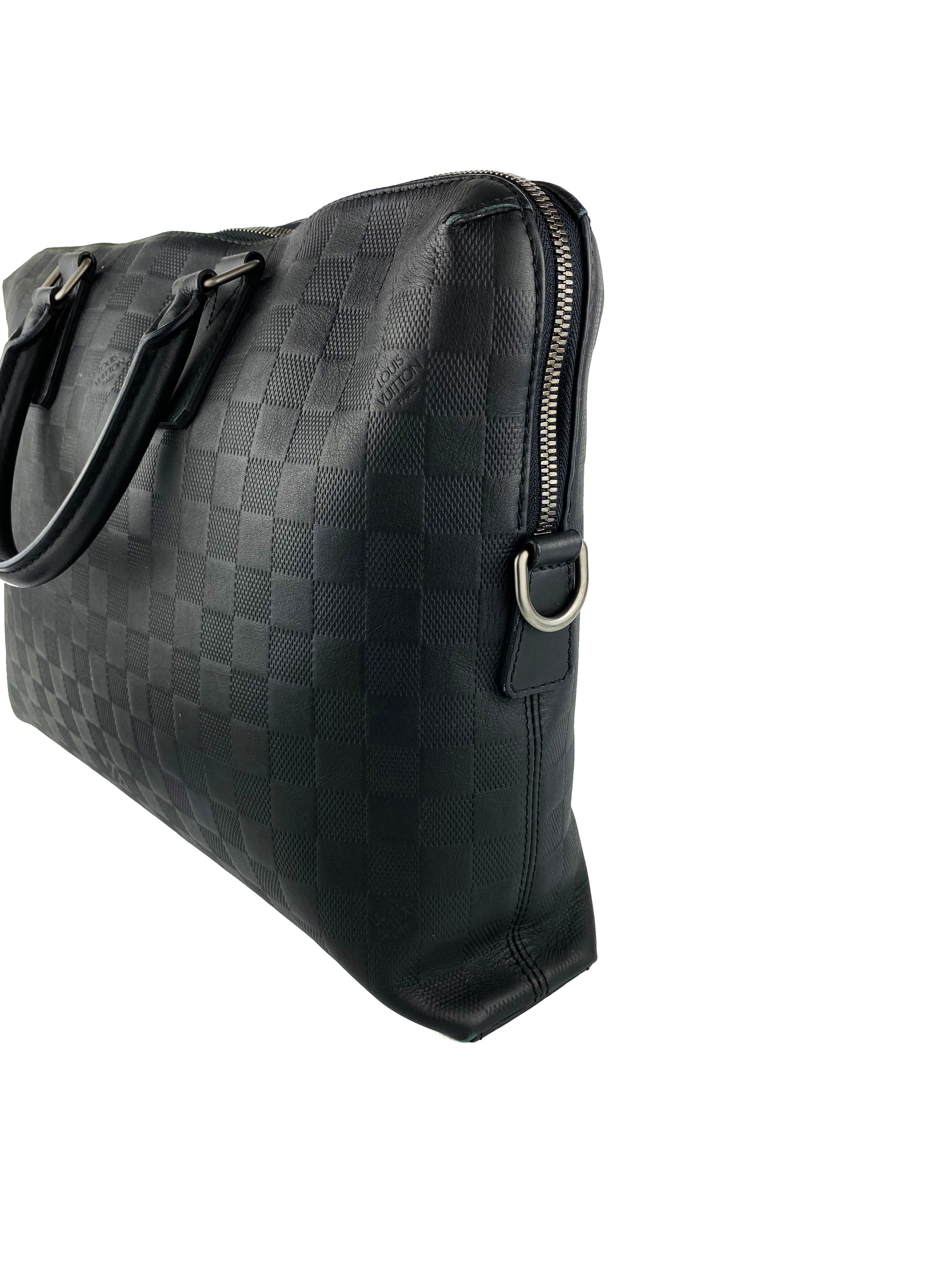 Louis Vuitton Black Damier Infini Leather Business Tote Bag for Women - Luxury Work Bag for Office, Travel & Professional Meetings