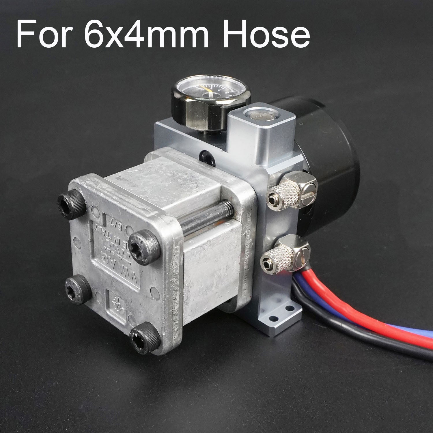 Brushless Hydraulic Pump Motor with Pressure Gauge - 5048 & 4020 Models for 1/12 & 1/14 Scale RC Construction Vehicles (6x4MM & 8x6MM) - Perfect for RC Truck, Excavator, and Heavy Equipment DIY Upgrades