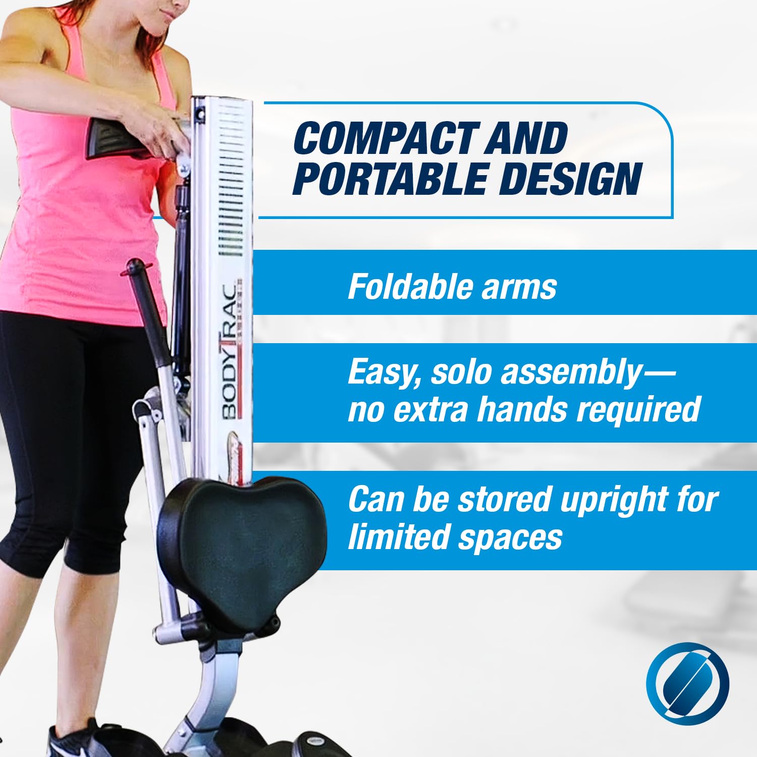Stamina BodyTrac Glider Hydraulic Rowing Machine with Smart Workout App - Home Gym Rower with Adjustable Cylinder Resistance (250 lbs Capacity) - Perfect for Small Spaces & Full-Body Workouts