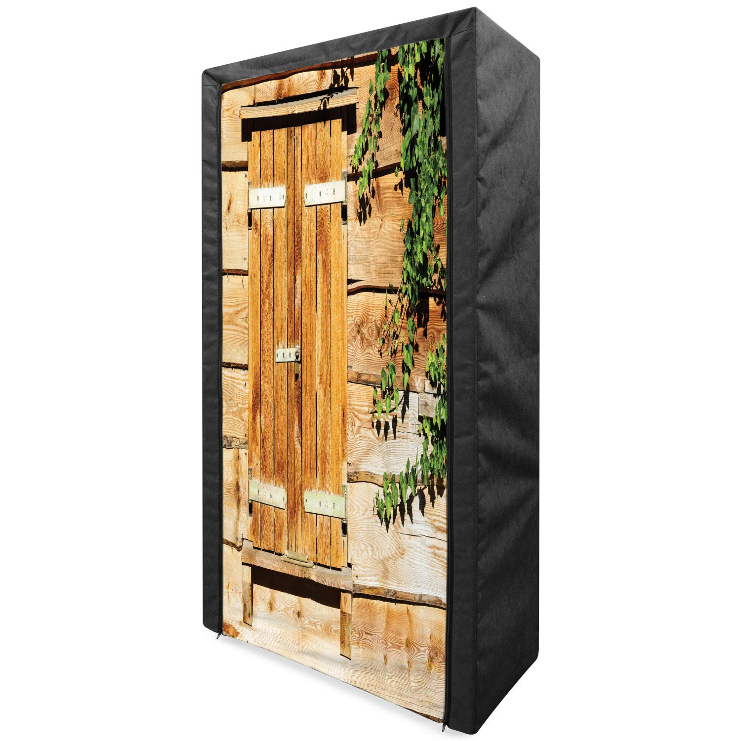 Ambesonne Portable Fabric Wardrobe Closet with Shelves - 33.5