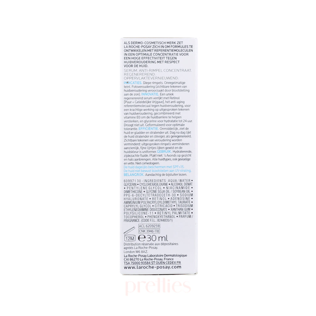 La Roche-Posay Pure Retinol Serum with Vitamin B3 - 1.0 oz Anti-Aging Face Treatment for Fine Lines & Wrinkles | Night Repair Cream for Glowing Skin | Dermatologist Recommended Skincare