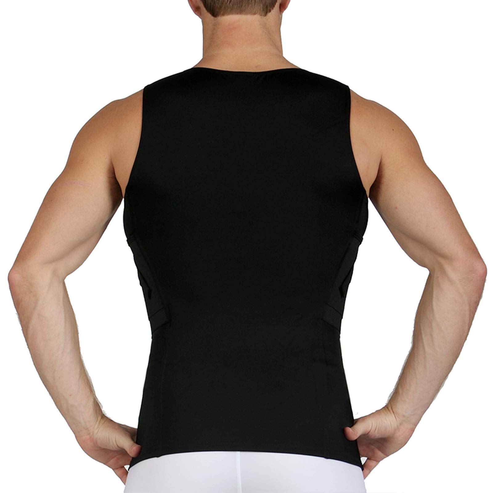 USA Made Concealed Carry Holster for Men - Shoulder & Chest Gun Holster with Compression Tank Top - Black, Small - Perfect for CCW, Tactical Training & Outdoor Activities