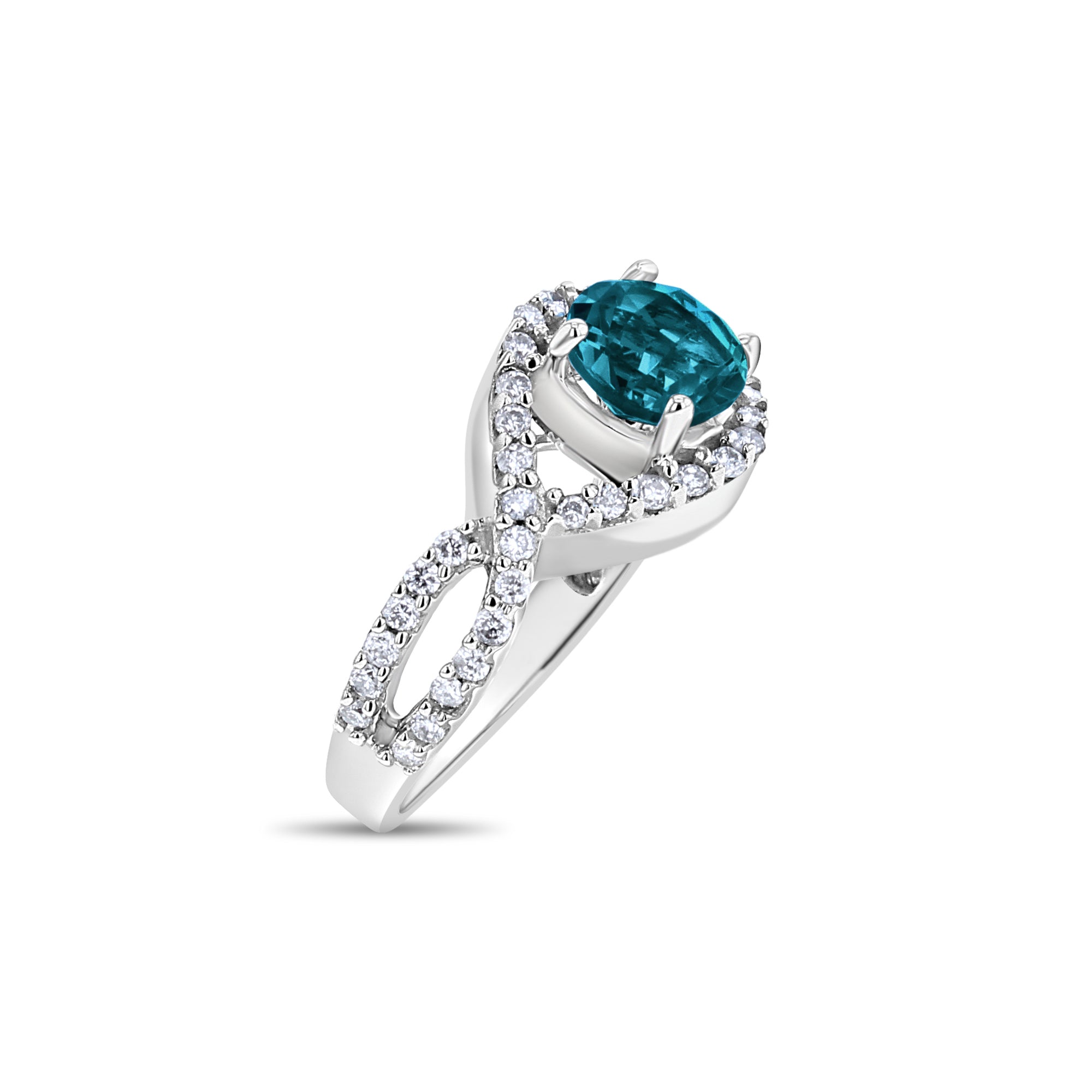 Exquisite London Blue Topaz and Diamond Ring for Women | Elegant 925 Sterling Silver Engagement & Wedding Jewelry Gift | Perfect for Anniversaries, Proposals & Special Occasions