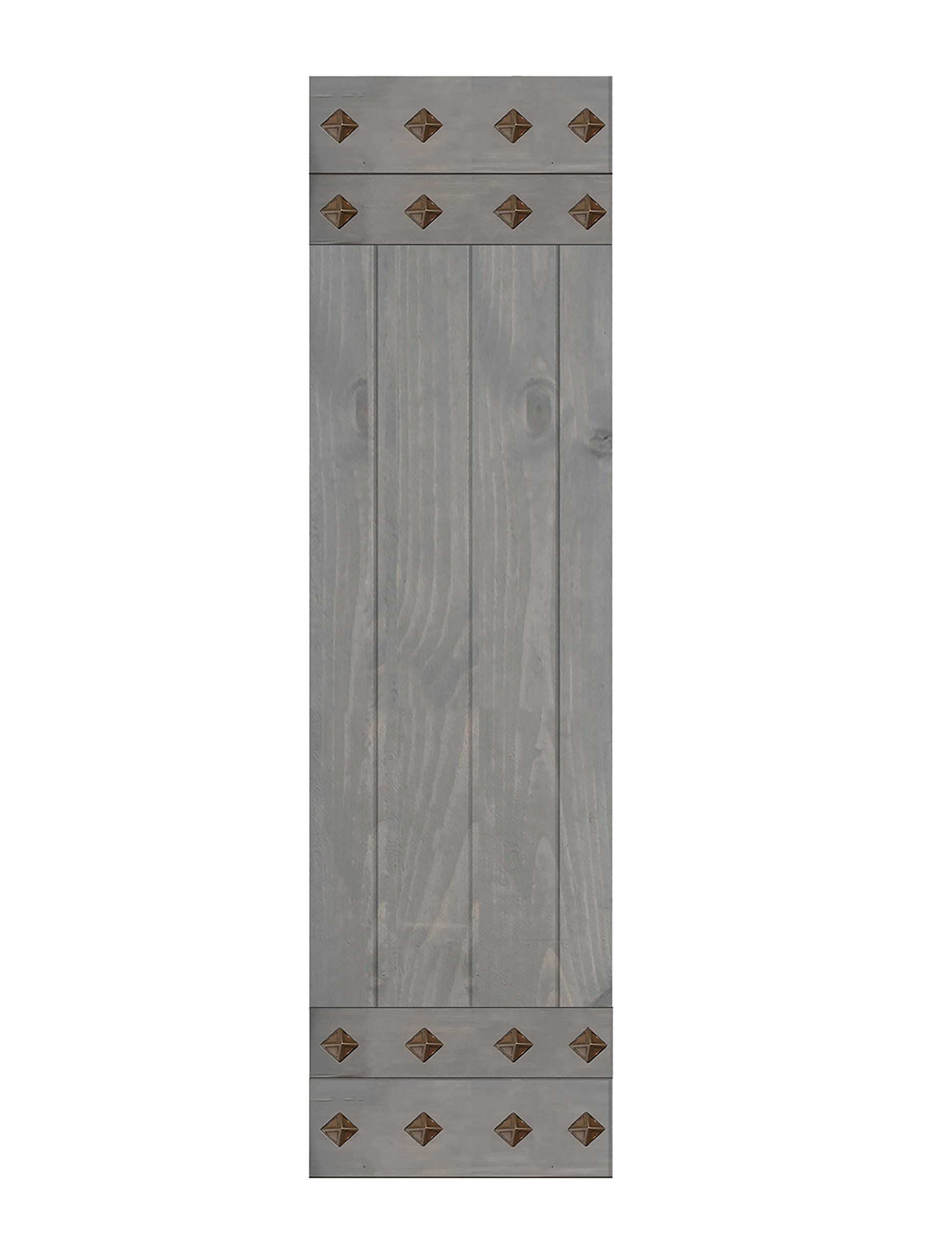 24in x 84in DIY Sliding Barn Door Kit - Mid-Century Modern Knotty Pine Wood Interior Door Slab - French Gray Finish - Easy Assembly (Hardware Not Included) | Perfect for Bedroom, Closet, or Home Office Renovation