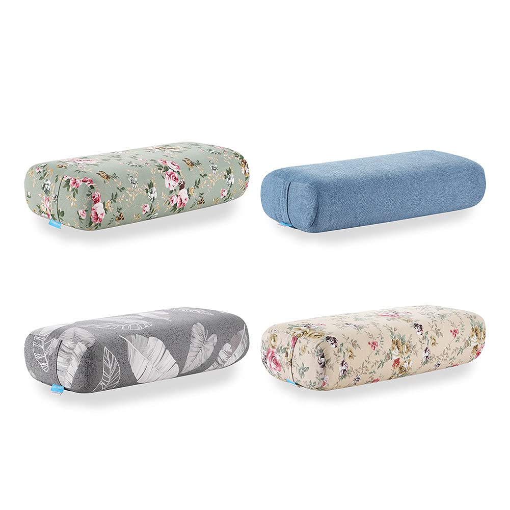 Premium Firm Meditation Yoga Bolster Pillow - High Density Sponge Filled Rectangular Back Support Cushion for Yoga, Meditation & Home Relaxation - Pack of 1 - Perfect for Studios, Gyms & Stress Relief
