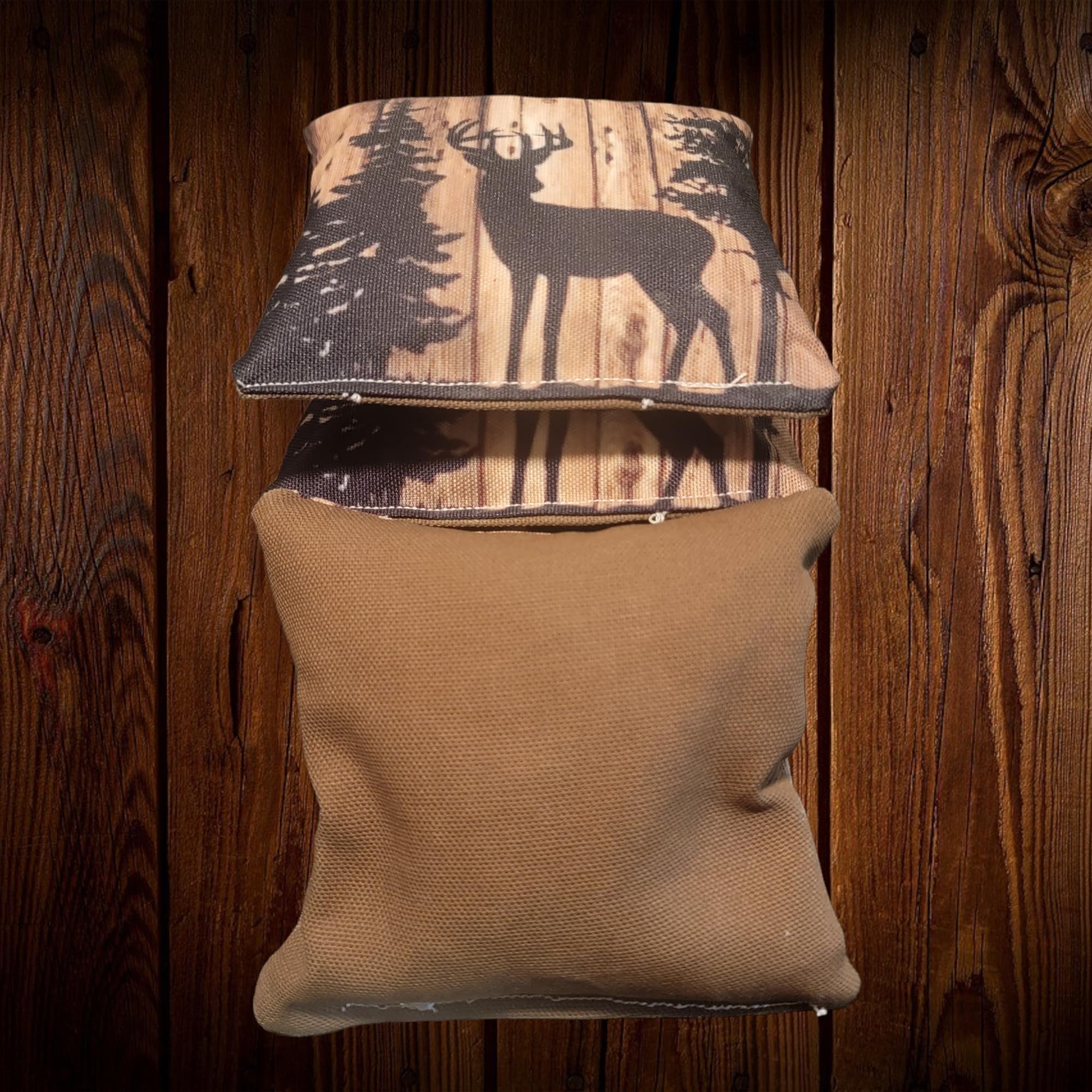 Premium Hunting Deer Cornhole Bags Set of 8 - Durable Outdoor Game Accessories for Backyard Parties, Tailgating & Camping Fun