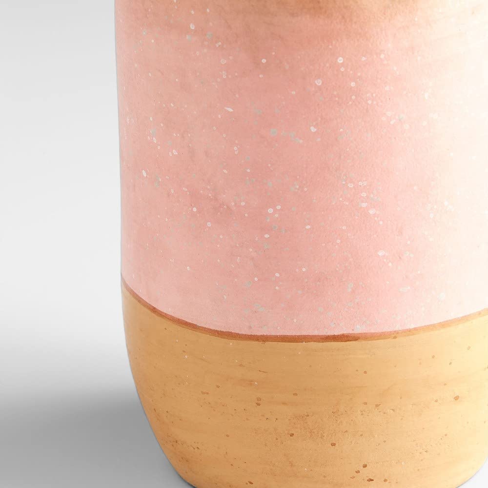 6.5 Inch Wide x 12 Inch Tall Small Ceramic Vase - Sandy Beige Home Decor for Flowers, Centerpieces & Wedding Decorations