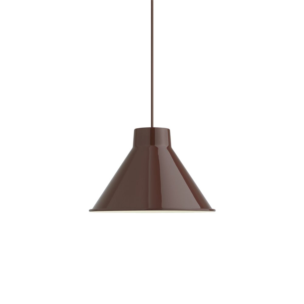 Muuto Top Pendant Lamp in Deep Red - 4 Size Options | Modern Scandinavian Hanging Light for Dining Room, Kitchen Island & Living Room Decor