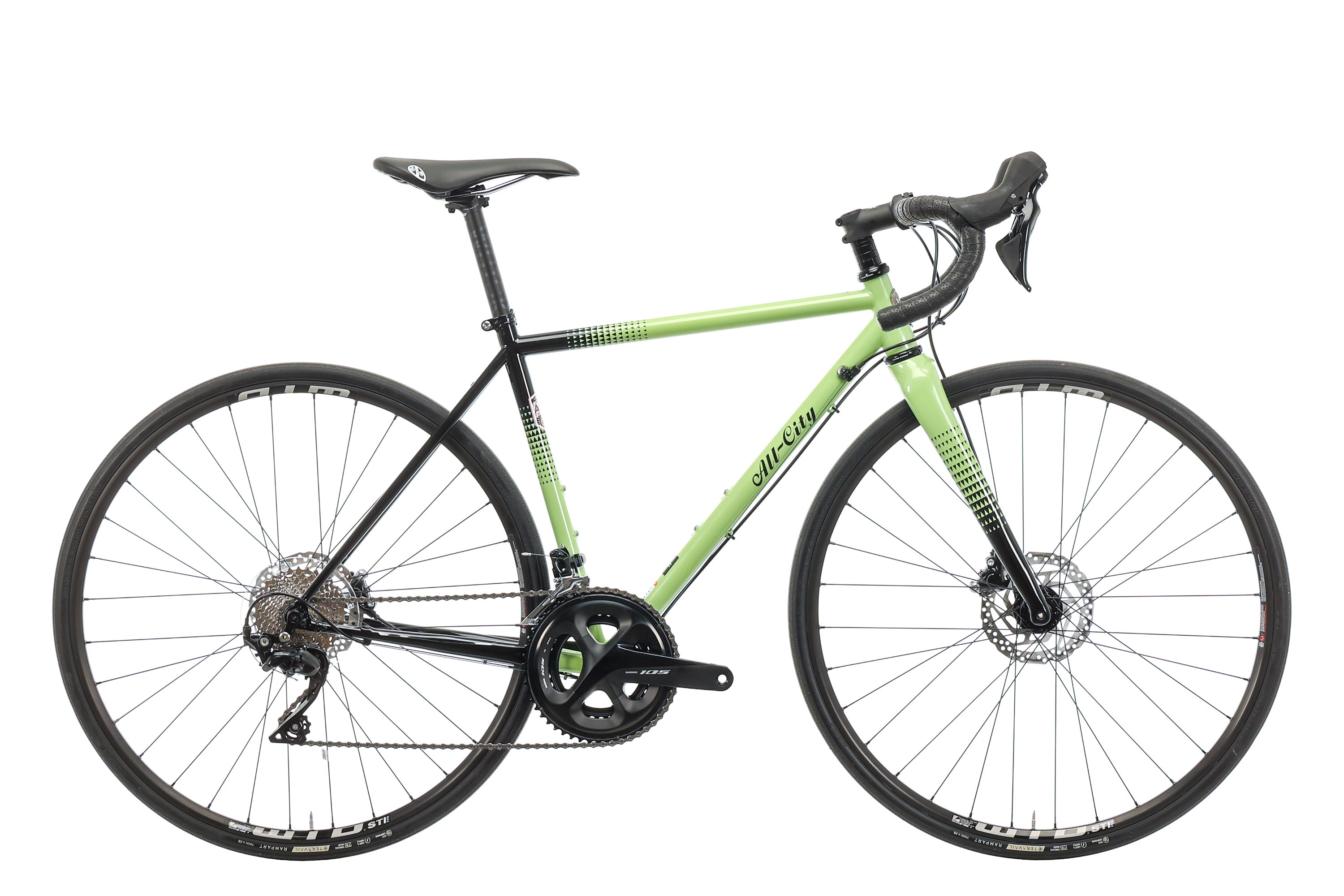 All City Zig Zag 105 Road Bike 2023 - 46cm Lightweight Aluminum Frame, Shimano 105 Groupset - Perfect for Urban Commuting & Weekend Road Cycling