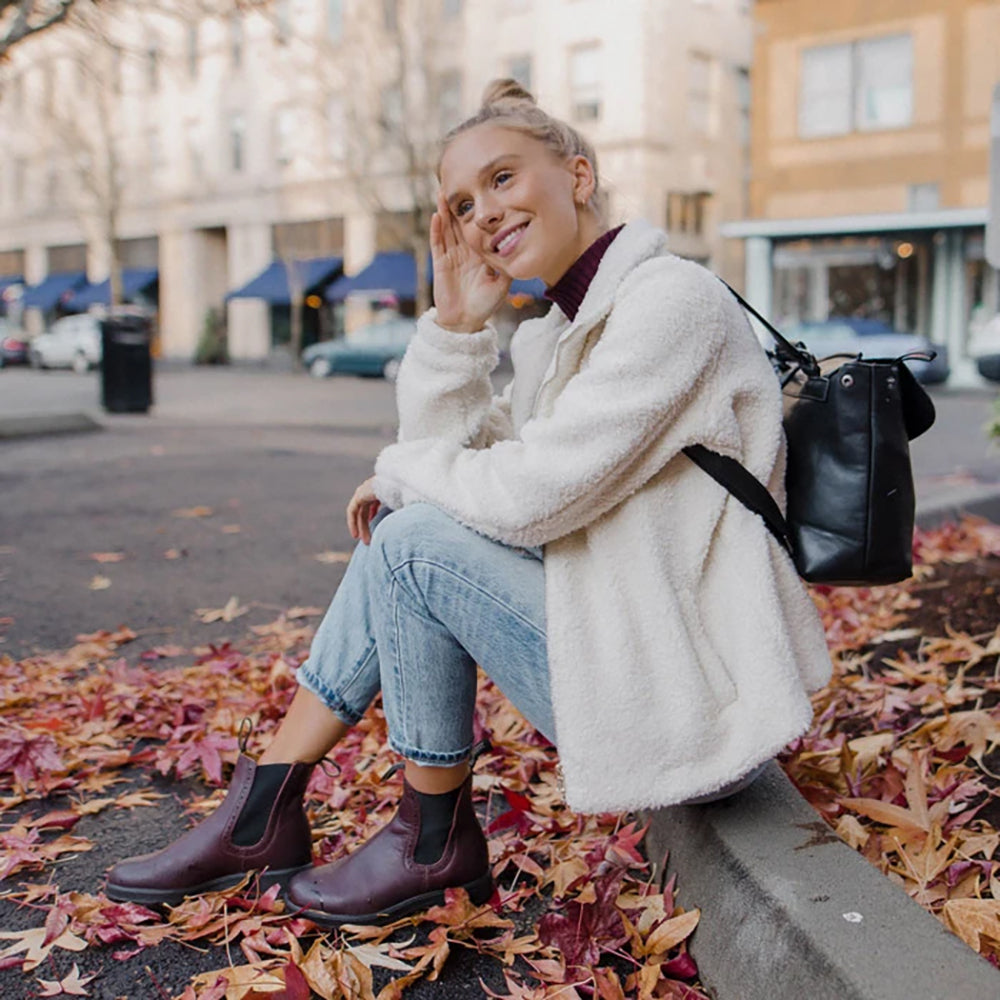 Shiraz Chelsea High Top Boots for Women - Waterproof Leather Ankle Boots with Side Zipper - Fashionable & Comfortable for Casual, Work & Outdoor Wear