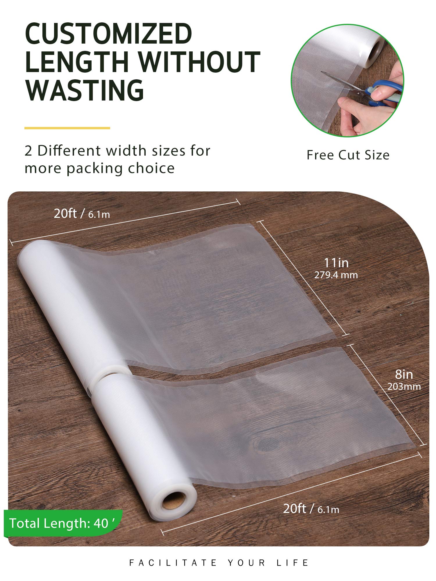 Premium Vacuum Sealer Bags - 2 Pack (11