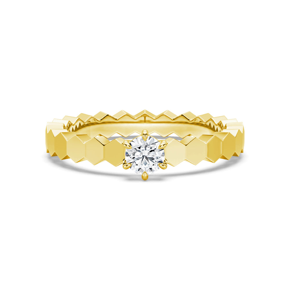Lab Grown Diamond Promise Ring - Geometric Design, Ethical & Affordable Engagement Jewelry for Women - Perfect for Anniversaries, Proposals & Special Occasions