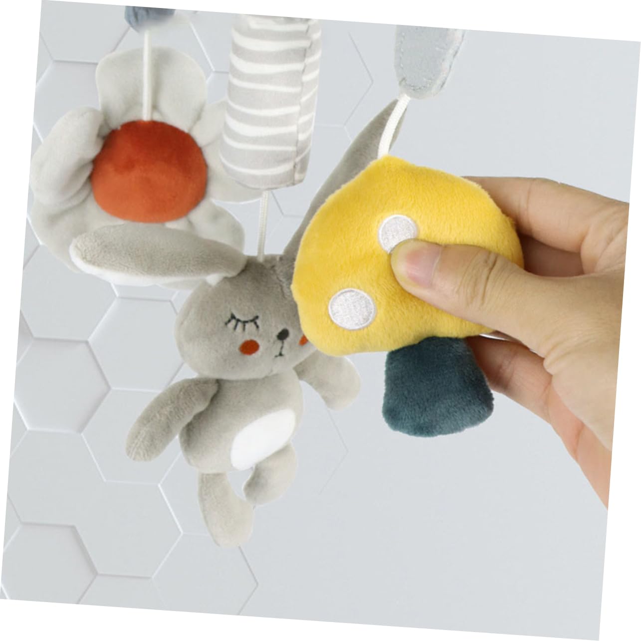 VICASKY 2 Pack Cartoon Pendant Wind Chimes - Scrunchie Plush Girl Hanging Toys, Soft PP Cotton for Nursery, Baby Room, Garden Decor & Gift Ideas