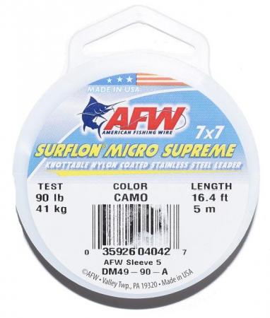 Surflon Micro Supreme Fishing Wire - High Performance American-Made Fishing Line for Saltwater & Freshwater - Perfect for Surf Fishing, Bass, and Trout Angling