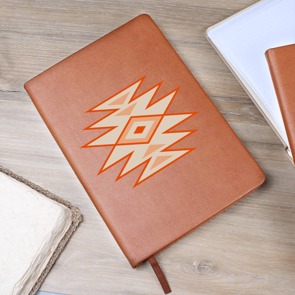 Vegan Leather Journal with Southwestern Motif - Handmade Leather Bound Notebook for Writing, Sketching & Travel Journaling - Perfect Gift for Writers & Artists