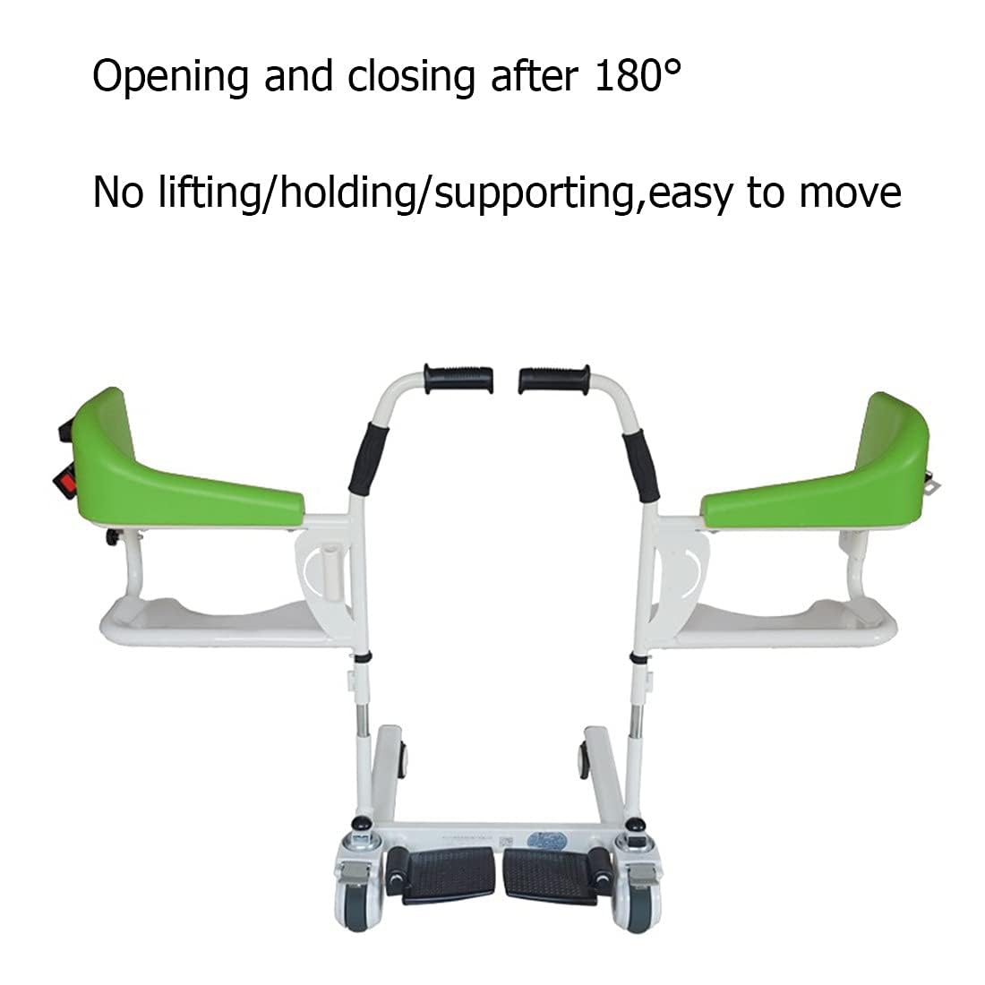 **Lightweight Patient Lift Transfer Chair for Elderly & Disabled - Home Use Wheelchair with Bathroom & Bedside Mobility - Blue - Ideal for Caregivers & Seniors Living Assistance**