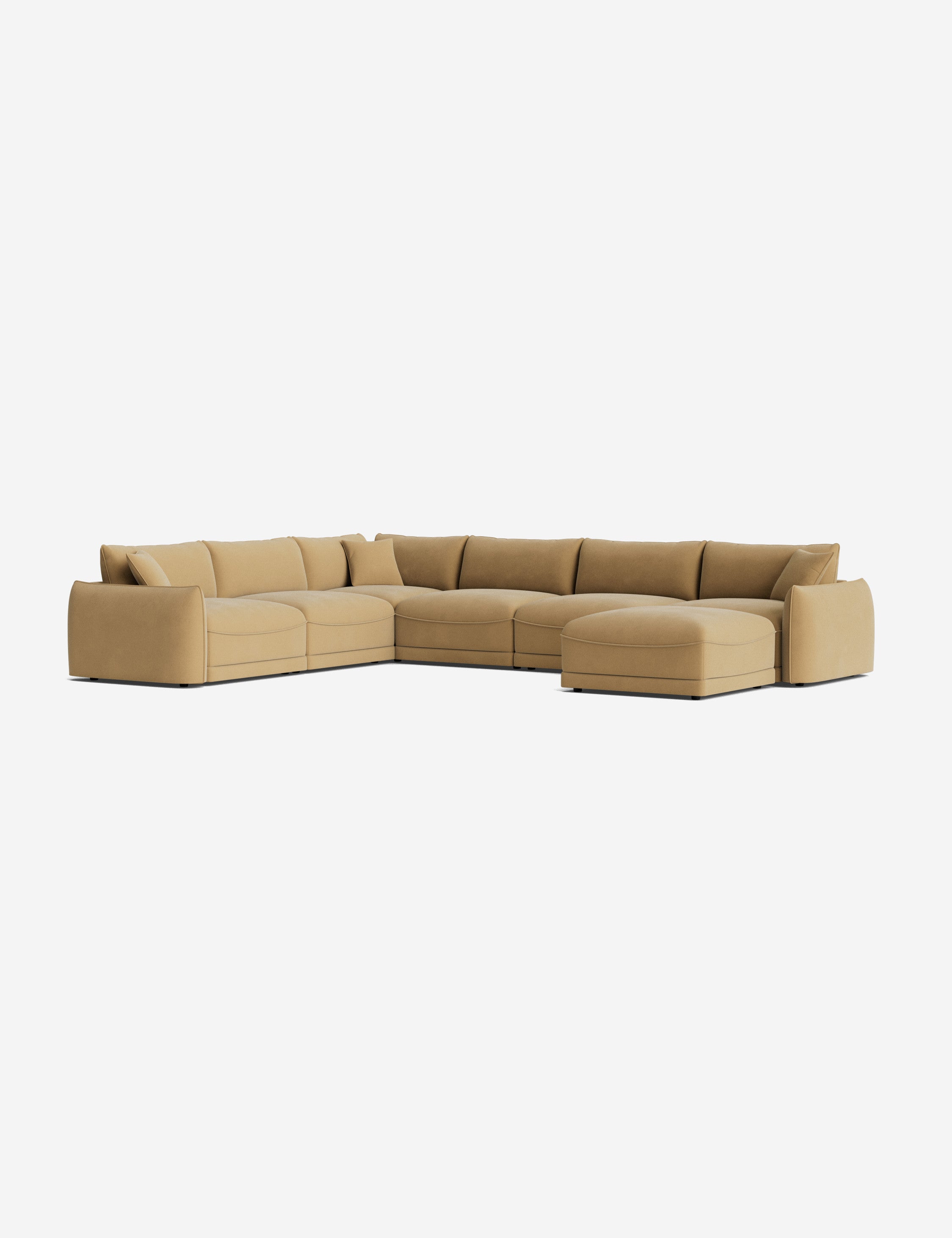 Balmer Modular Corner Sectional Sofa with Ottoman - Modern L-Shaped Couch Set for Living Room, Lounge & Family Room - Comfortable Reversible Chaise & Storage Ottoman