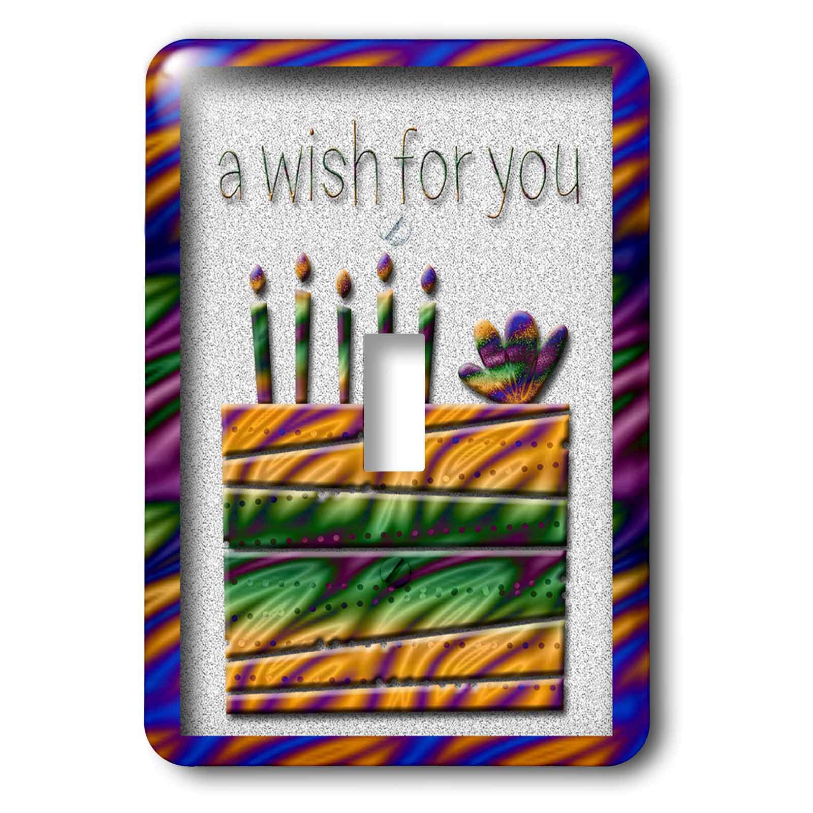 3D Rose Cake with Candles Toggle Switch - Birthday Decoration for Home, Office & Gifts | Perfect for DIY Crafts, Party Decor & Electrical Projects