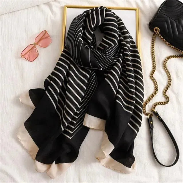 Luxury St. Tropez Scarves for Women - Premium Silk & Cashmere Shawls - Elegant Fashion Accessories for Parties, Weddings & Travel