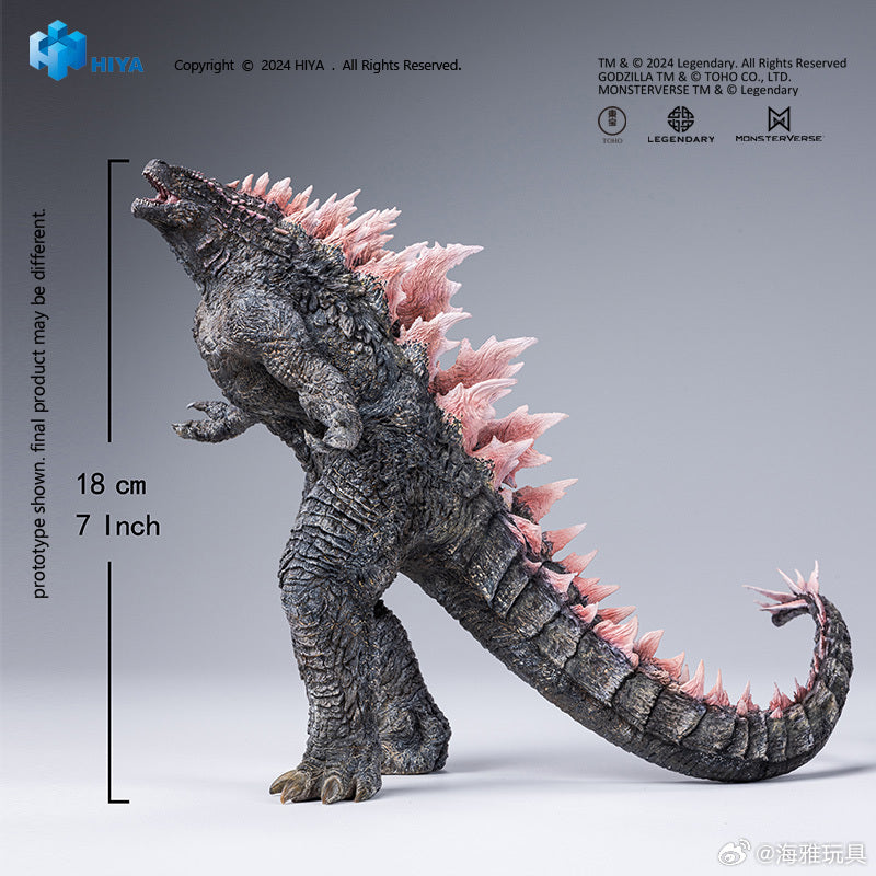 HIYA 7-inch 18cm Stylist Series Godzilla vs Kong The New Empire Godzilla Evolved Version PVC Action Figure - Collectible Movie Monster Toy for Display & Gifts