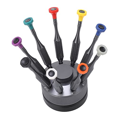 10-Piece Watch Repair Screwdriver Set - Professional Multifunctional Rotatable Base with Stable Grip - Precision Watchmaker Tool Kit for Watch Maintenance, Jewelry Repair & DIY Projects