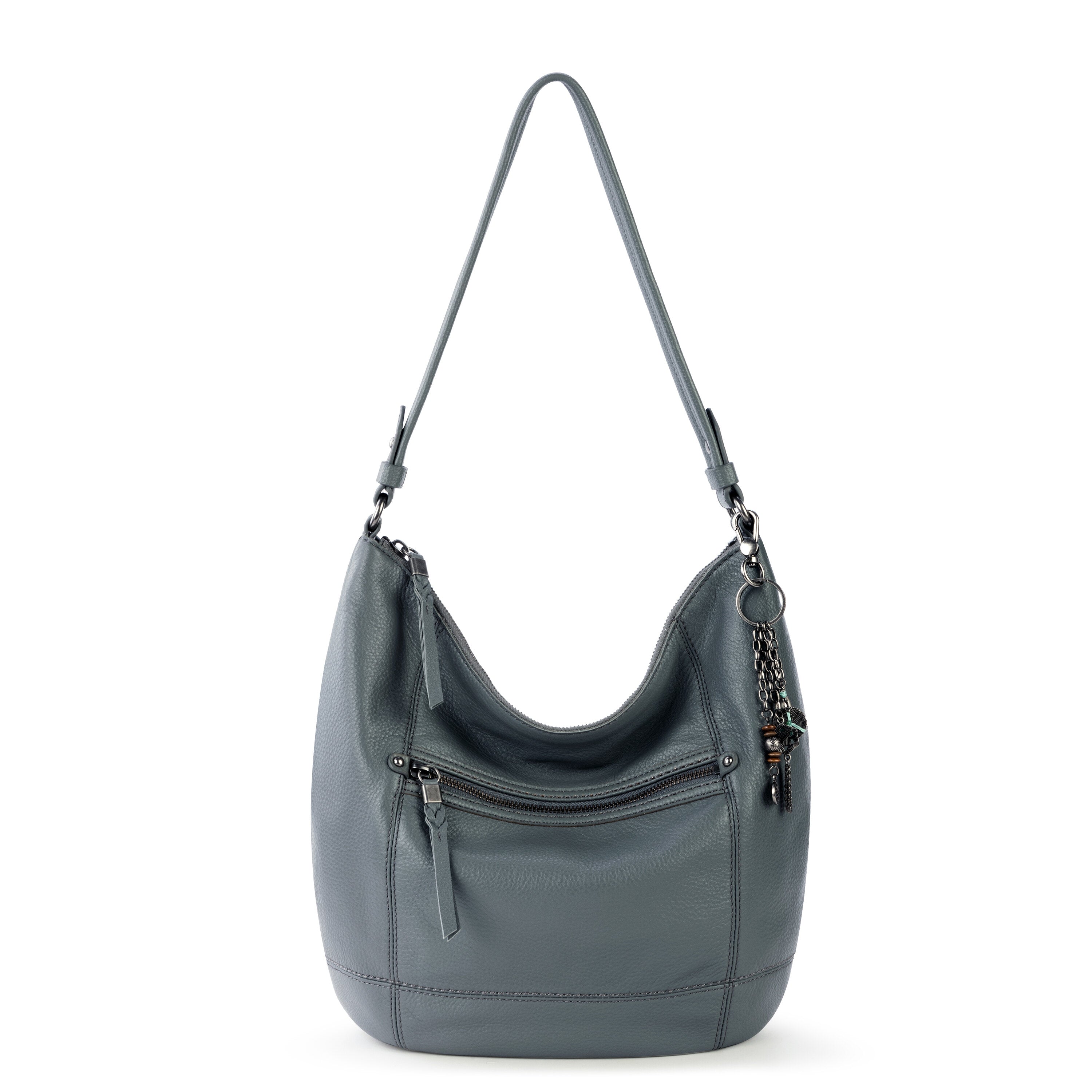Leather - Dusty Blue Grey