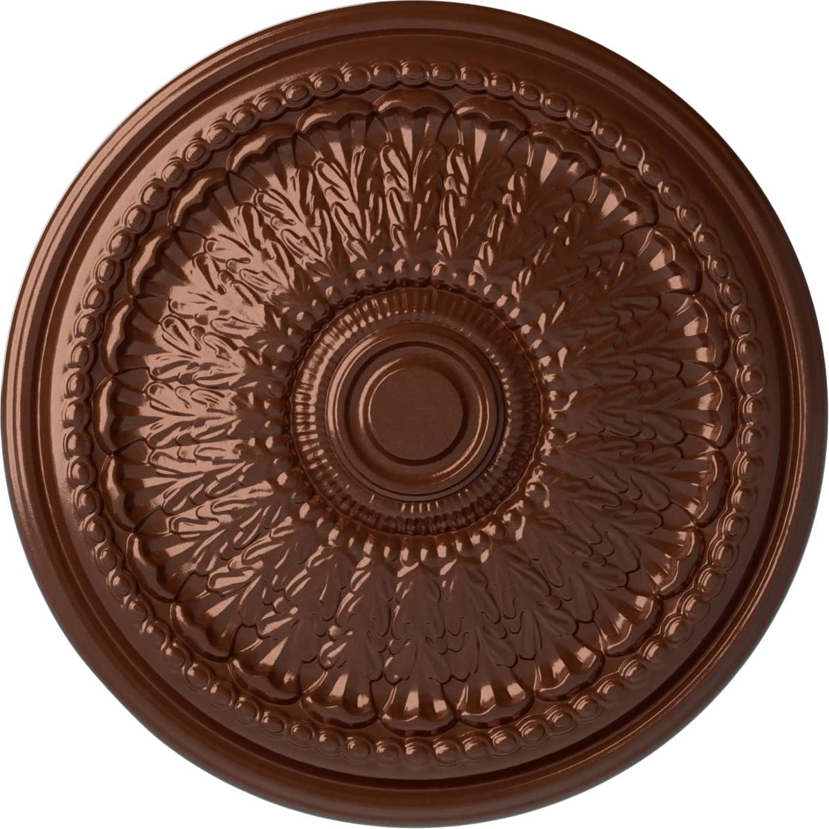 Ekena Millwork Brunswick Hand-Painted Copper Penny Ceiling Medallion - Elegant Home Decor for Dining Rooms, Living Rooms & Entryways