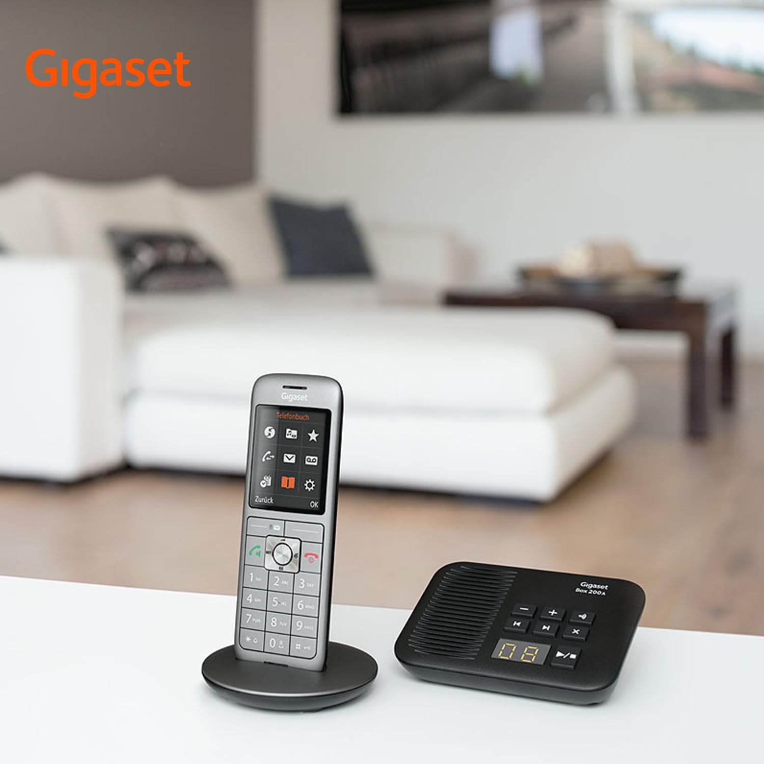 Gigaset CL660A Solo Cordless Phone with Answering Machine - Anthracite Gray - French Version - Perfect for Home & Office Communication