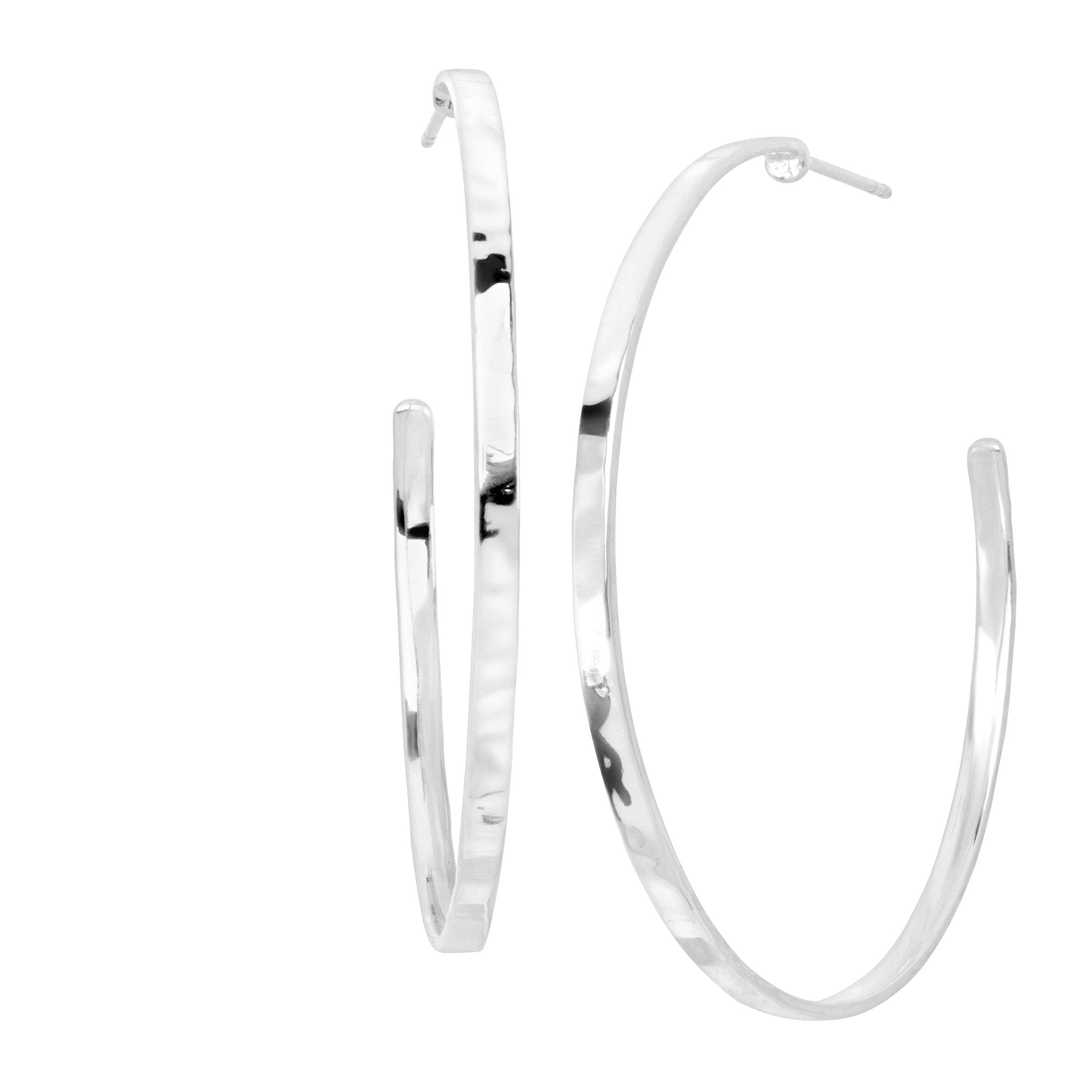 Silpada 'Circle Up' Sterling Silver Hammered Hoop Earrings for Women | Elegant Everyday & Party Jewelry Gift