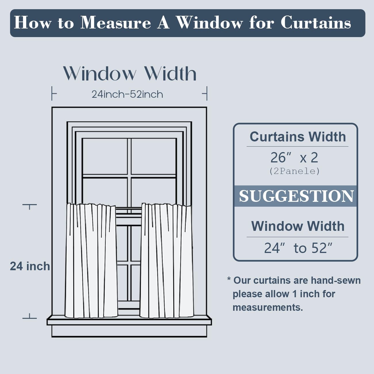 Olive Green Small Linen Kitchen Curtains - 24 Inch Length, 2 Panels, Back Tab Pocket, Light Filtering Semi Sheer - Perfect for Farmhouse, Bathroom, RV, Camper & Cabinet Windows (Ideal for Half Windows & Natural Light Control)