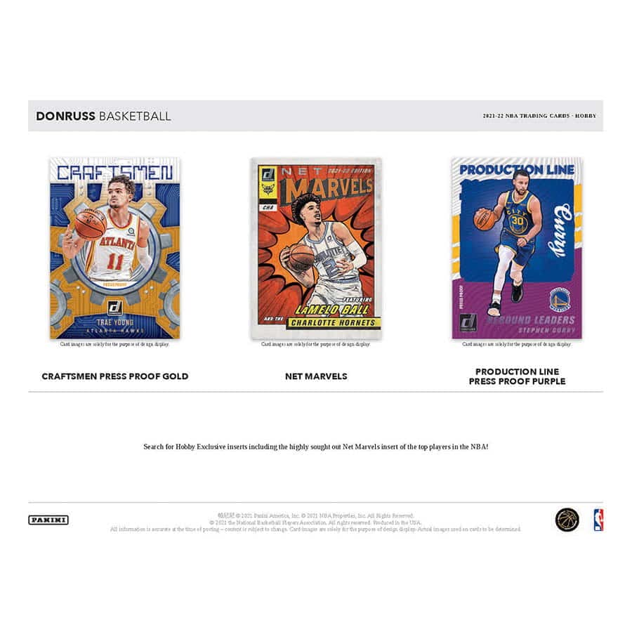 2021-22 Panini Donruss Basketball Hobby Box - 10 Packs of NBA Trading Cards for Collectors & Investors | Perfect for Sports Memorabilia Collections & Fantasy Basketball Fans