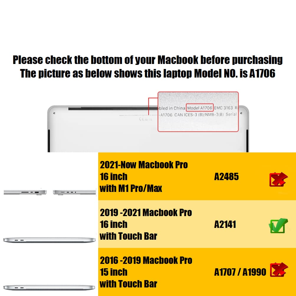 Se7enline MacBook Keyboard Cover Compatible with 2019-2021 MacBook Pro 16