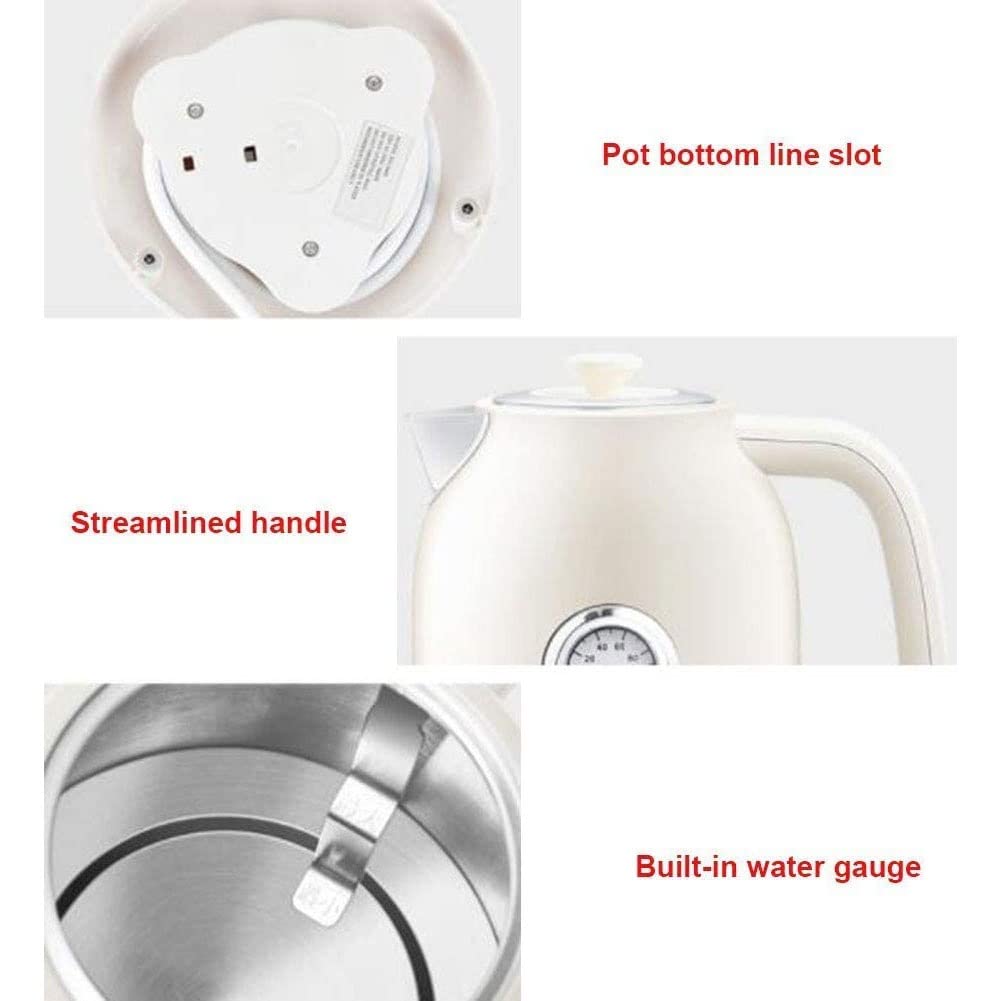Stainless Steel Electric Kettle 1.7L - 1800W Fast Boiling Cordless Water Kettle for Tea & Coffee | Portable Electric Hot Water Pot for Home, Office & Travel | BPA-Free & Energy Efficient (Green)