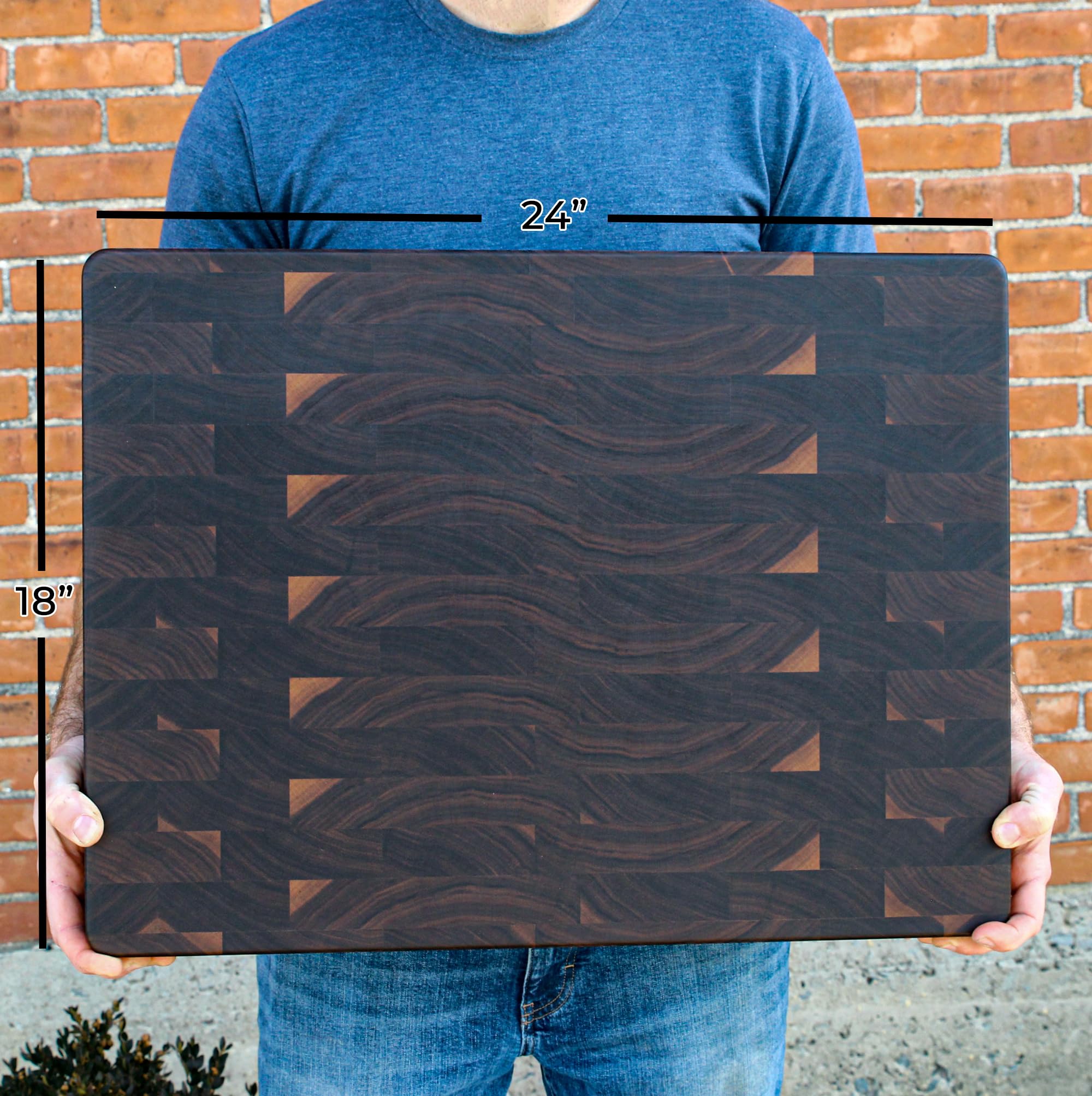 Premium Large End Grain Walnut Cutting Board - Handcrafted in USA - 2
