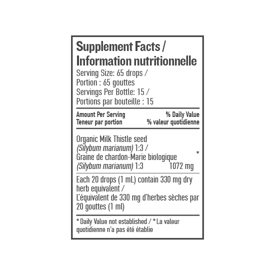Organic Milk Thistle Liquid Extract 50ml - Natural Liver Support & Detox Supplement - Herbal Remedy for Digestive Health & Cleansing - Perfect for Daily Wellness Routine