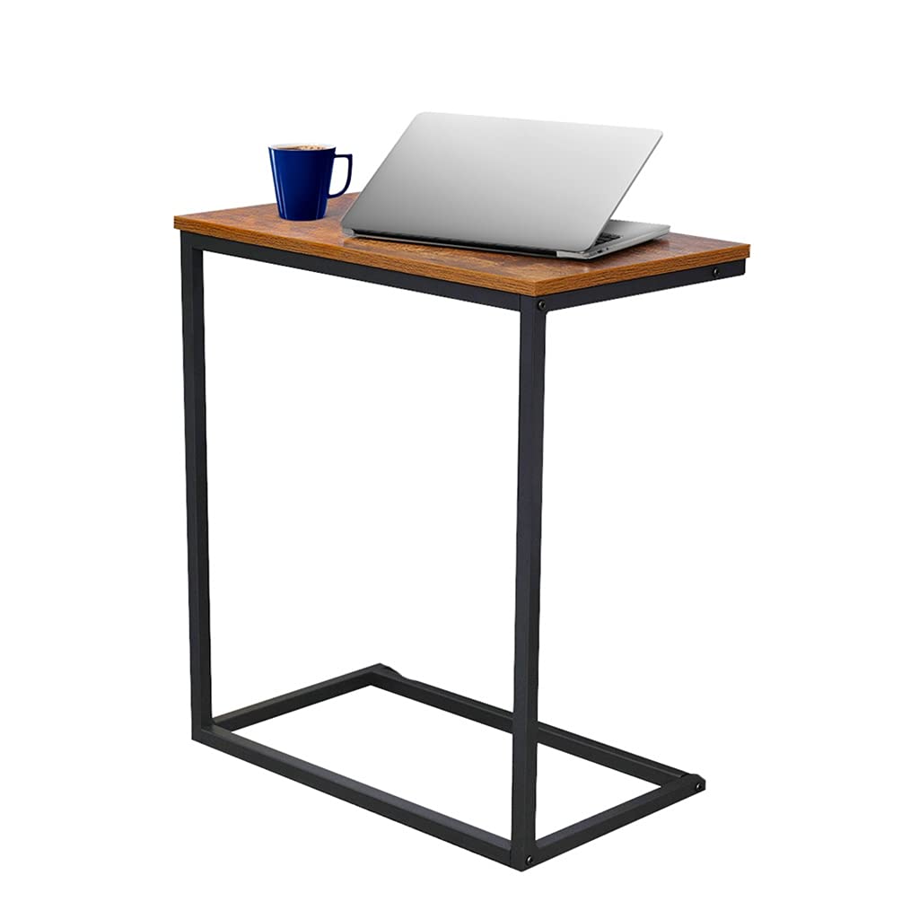 SYN-GUGAI C-Shaped Overbed Table - Adjustable Laptop Desk, Side Table for Sofa, Snacks, Coffee - Perfect for Living Room, Bedroom, Balcony & Office Use