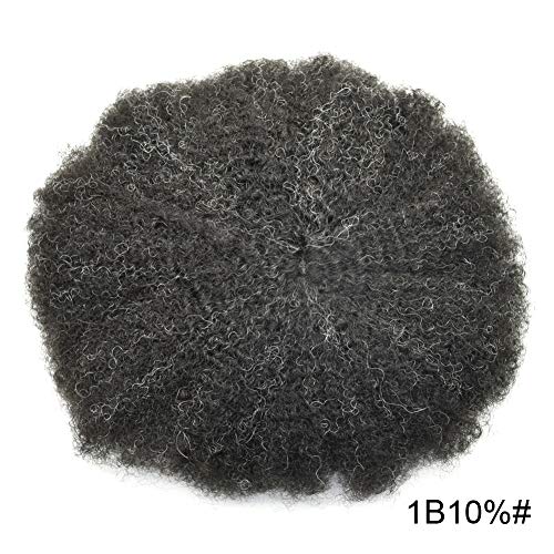 #1B10 1B# OFF BLACK 10% SYNTHETIC GREY-6MM AFRO WAVE