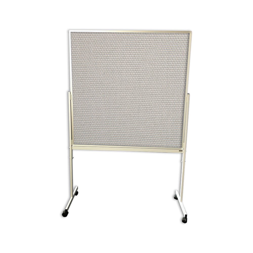 600mm High Double Sided Mobile Pinboard with Wheels - Cork Bulletin Board for Office & Classroom - Whiteboard & Fabric Options - Perfect for Presentations & Organization